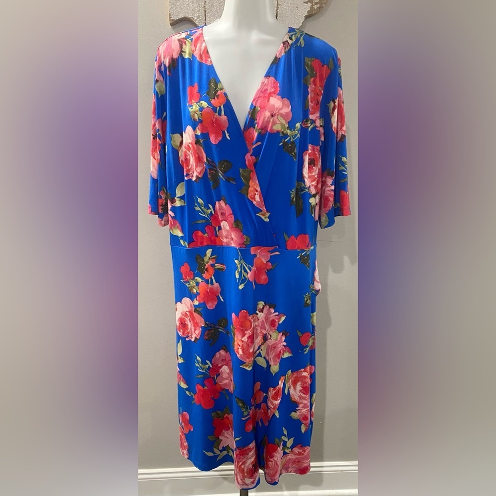 NWOT! Soma blue‎ floral print dress